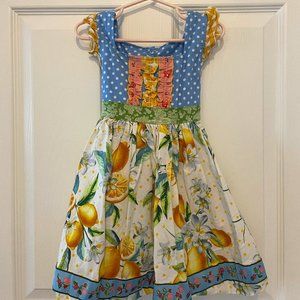 PLATINUM Matilda Jane lemon dress size 6 7/9